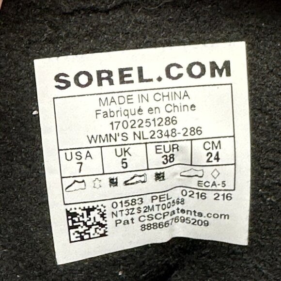 Sorel Slimpack II Boots Waterproof NL2348-286 Size 7 - Picture 12 of 14